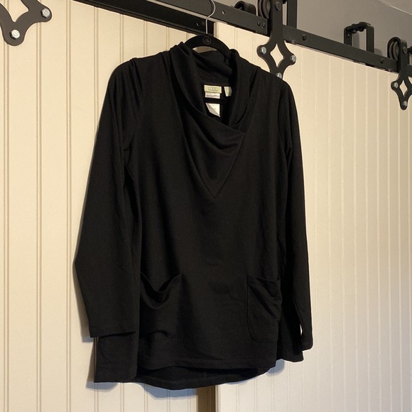 Logo cowl neck swing tunic, black medium. Never worn because I bought 2 alike. - Picture 2 of 3